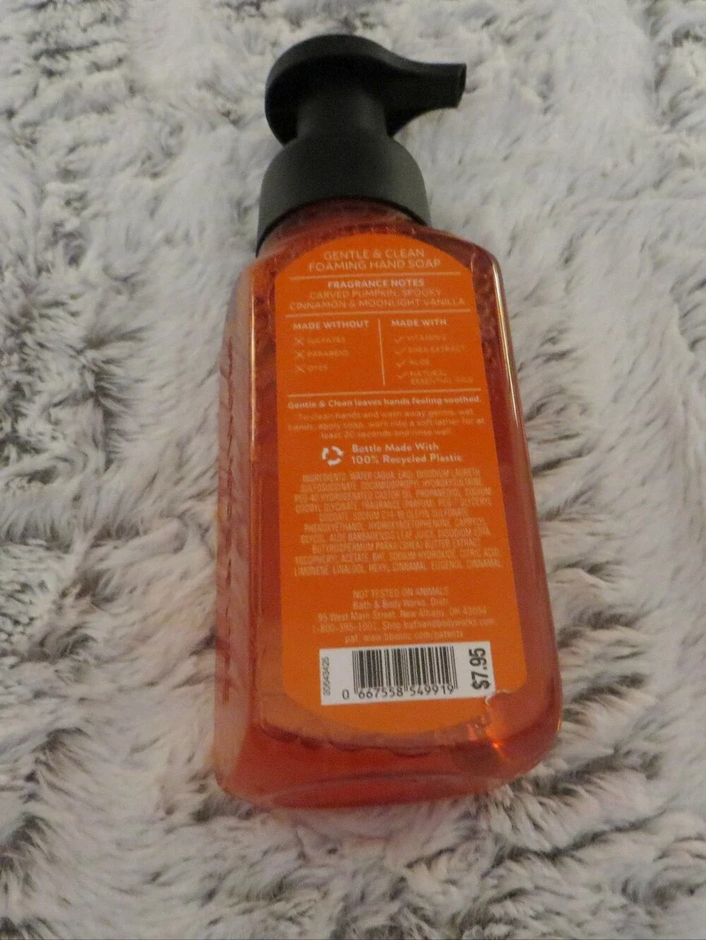 Bath And Body Works Purrfect Pumpkin Foaming Hand Soap Halloween Spooky New